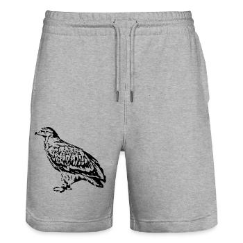 Faucons Oiseaux Oiseaux - Short de jogging bio TRAINER Stanley/Stella unisexe - gris chiné - Devant - Nik (191cm) & Marisol (170cm)