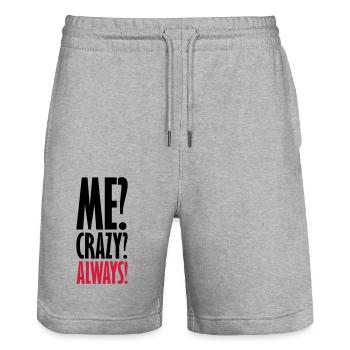 Me Crazy Always - Stanley/Stella Unisex Bio Joggingshorts Trainer  - Grau meliert - Vorne - Nik (191cm) & Marisol (170cm)