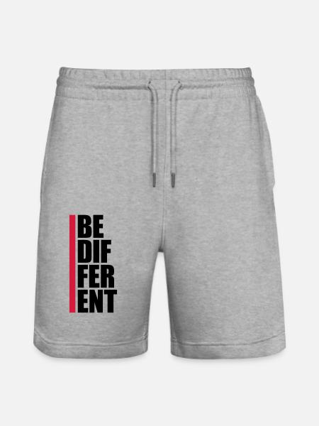Be different Logo Design - Stanley/Stella Trainer Unisex Organic Jogging Shorts - heather grey