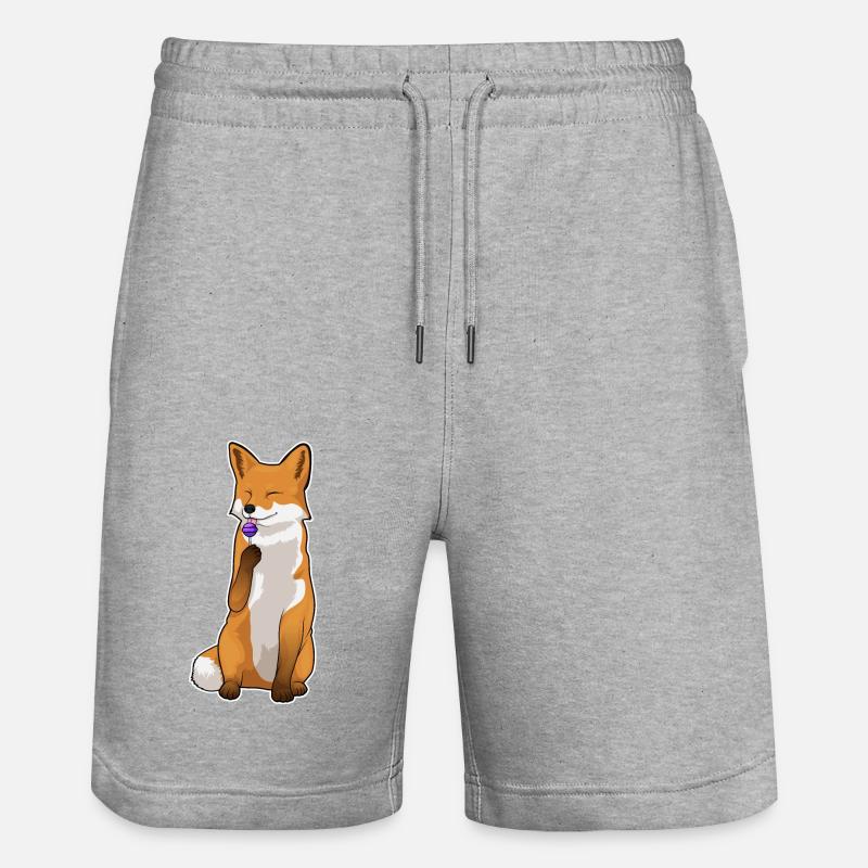 Fuchs Lutscher - Stanley/Stella Unisex Bio Joggingshorts Trainer - Grau meliert
