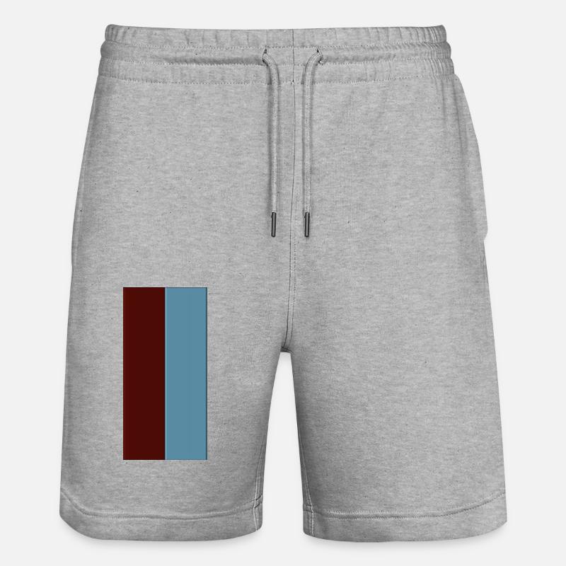 Couleurs Rouge Bleu - Short de jogging bio TRAINER Stanley/Stella unisexe - gris chiné
