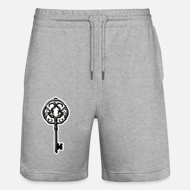 Clé / Serrure / Verrouillé / Sécurité - Short de jogging bio TRAINER Stanley/Stella unisexe - gris chiné