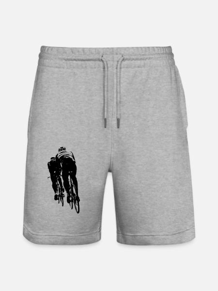 Rennradfahrer - Stanley/Stella Unisex Bio Joggingshorts Trainer - Grau meliert