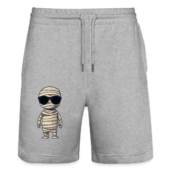 Mummy Halloween Sunglasses - Stanley/Stella Trainer Unisex Organic Jogging Shorts - heather grey - Front - Nik (191cm) & Marisol (170cm)