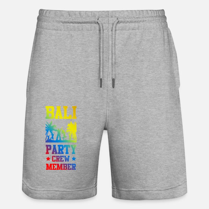 Equipe de fête à Bali - Short de jogging bio TRAINER Stanley/Stella unisexe - gris chiné