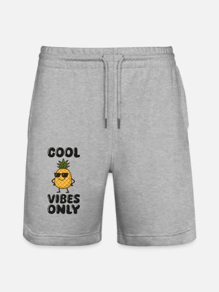 ananas comic - Stanley/Stella Unisex Bio Joggingshorts Trainer - Grau meliert