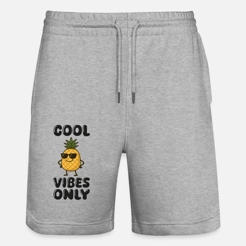 Pineapple Comic - Stanley/Stella Trainer Unisex Organic Jogging Shorts - heather grey
