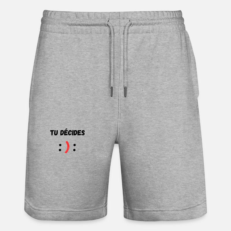 tu decides - Short de jogging bio TRAINER Stanley/Stella unisexe - gris chiné