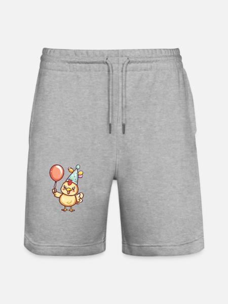 Coq Anniversaire Bébé - Short de jogging bio TRAINER Stanley/Stella unisexe - gris chiné