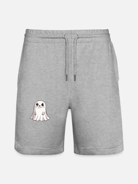 Sæl Dyr Halloween Sjov Spøgelse - Stanley/Stella Trainer økologiske unisex joggingshorts - grå meleret