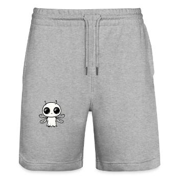 Libelle Halloween Lustig Geist - Stanley/Stella Unisex Bio Joggingshorts Trainer  - Grau meliert - Vorne - Nik (191cm) & Marisol (170cm)