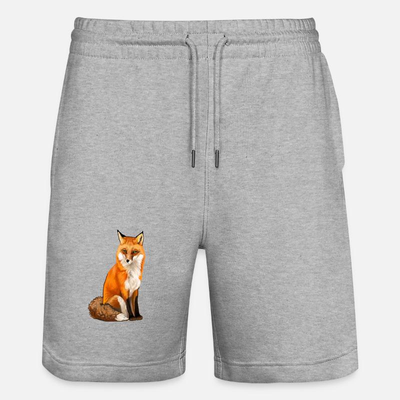 Fuchs - Stanley/Stella Unisex Bio Joggingshorts Trainer - Grau meliert