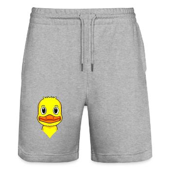 Canard - Short de jogging bio TRAINER Stanley/Stella unisexe - gris chiné - Devant - Nik (191cm) & Marisol (170cm)