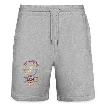 Cabin #11 in Camp Half Blood, Child of Hermes - Stanley/Stella Trainer Unisex Organic Jogging Shorts - heather grey - Front - Nik (191cm) & Marisol (170cm)