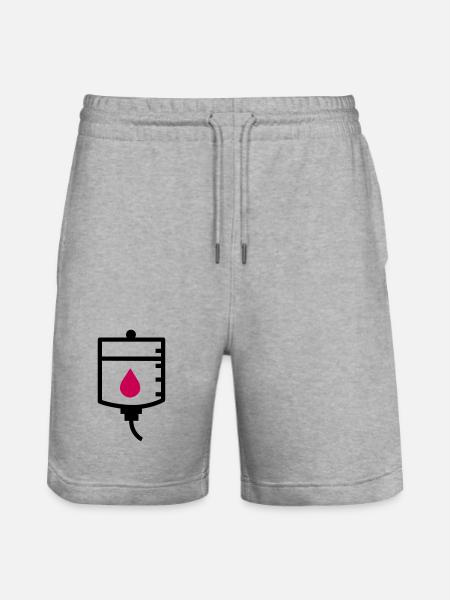 Doctor therapy treatment drip - Stanley/Stella Trainer Unisex Organic Jogging Shorts - heather grey