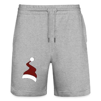 Noël - Short de jogging bio TRAINER Stanley/Stella unisexe - gris chiné - Devant - Nik (191cm) & Marisol (170cm)