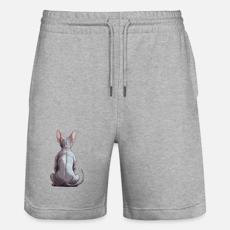 Le Sphynx - Short de jogging bio TRAINER Stanley/Stella unisexe - gris chiné