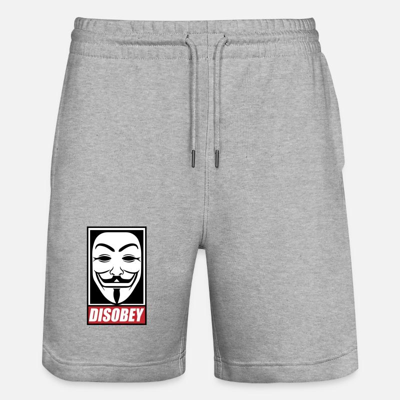 Désobéir Couleurs modifiables - Short de jogging bio TRAINER Stanley/Stella unisexe - gris chiné