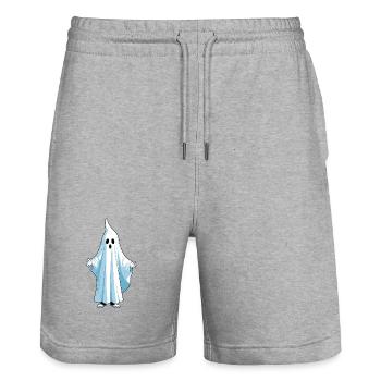 Halloween Ghost - Stanley/Stella Trainer Unisex Organic Jogging Shorts - heather grey - Front - Nik (191cm) & Marisol (170cm)
