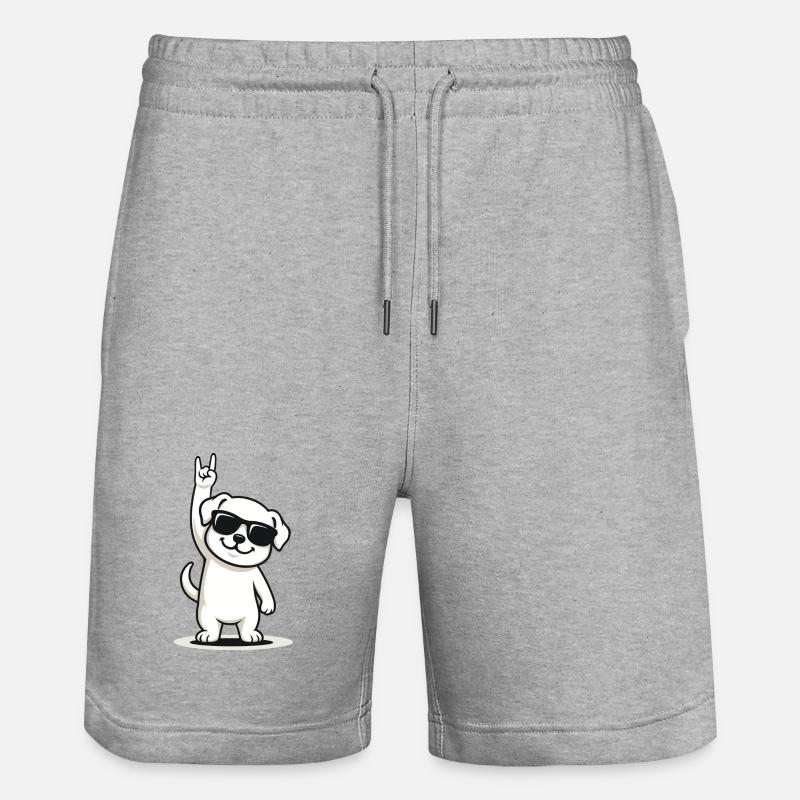 Chien à bascule - Short de jogging bio TRAINER Stanley/Stella unisexe - gris chiné