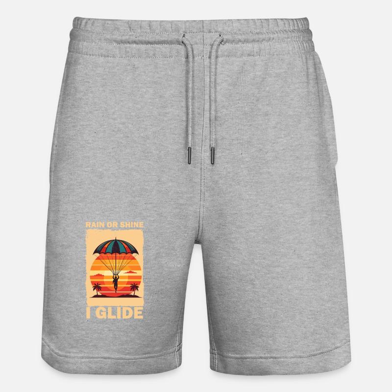 Coucher de soleil en parapente - Short de jogging bio TRAINER Stanley/Stella unisexe - gris chiné