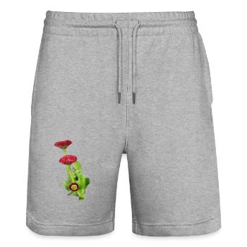Tausendschoen - Short de jogging bio TRAINER Stanley/Stella unisexe - gris chiné - Devant - Nik (191cm) & Marisol (170cm)