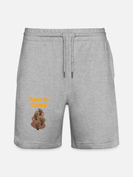 Rain or Shine, Mud Feet! Dancing in the Mud, Festival - Stanley/Stella Trainer Unisex Organic Jogging Shorts - heather grey
