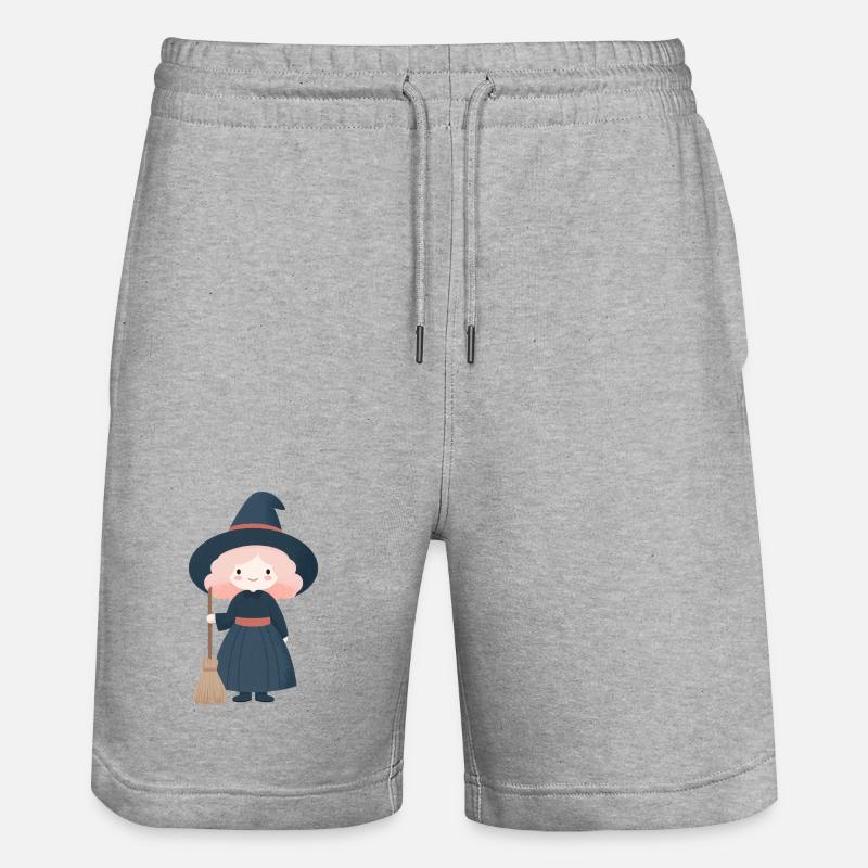 Strega di Halloween, stile bambino - Pantaloncini da jogger ecologici unisex Trainer di Stanley/Stella - grigio melange