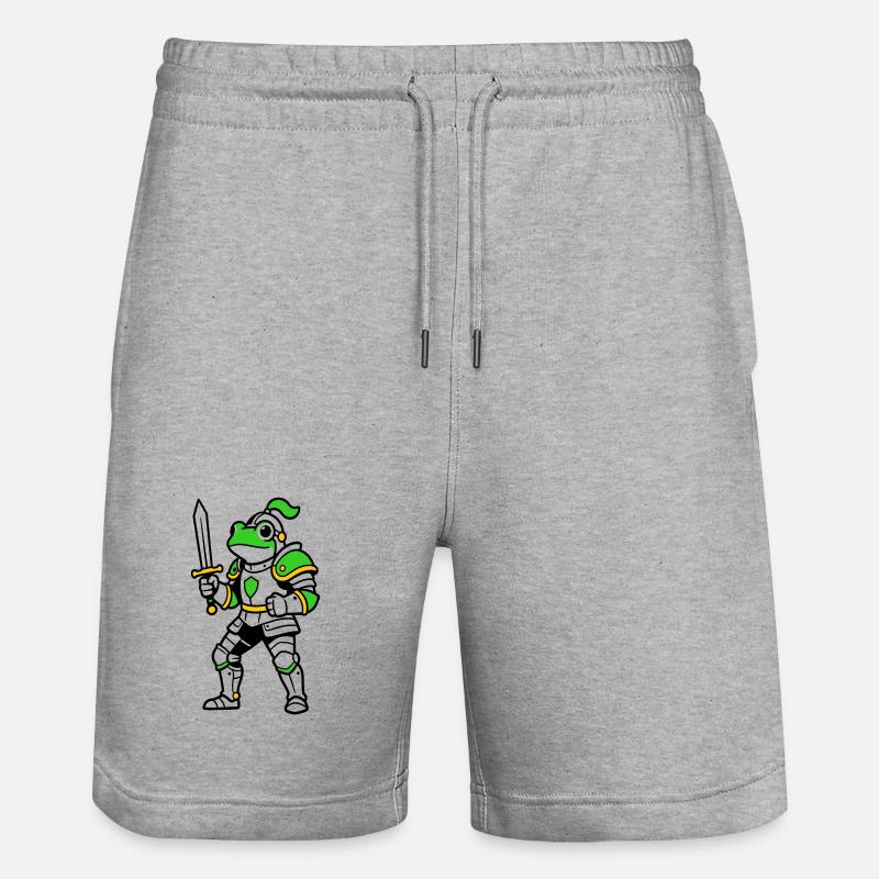 Froschritter - Stanley/Stella Unisex Bio Joggingshorts Trainer  - Grau meliert