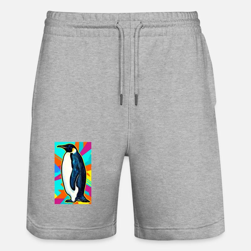 Pinguin - Stanley/Stella Unisex Bio Joggingshorts Trainer - Grau meliert