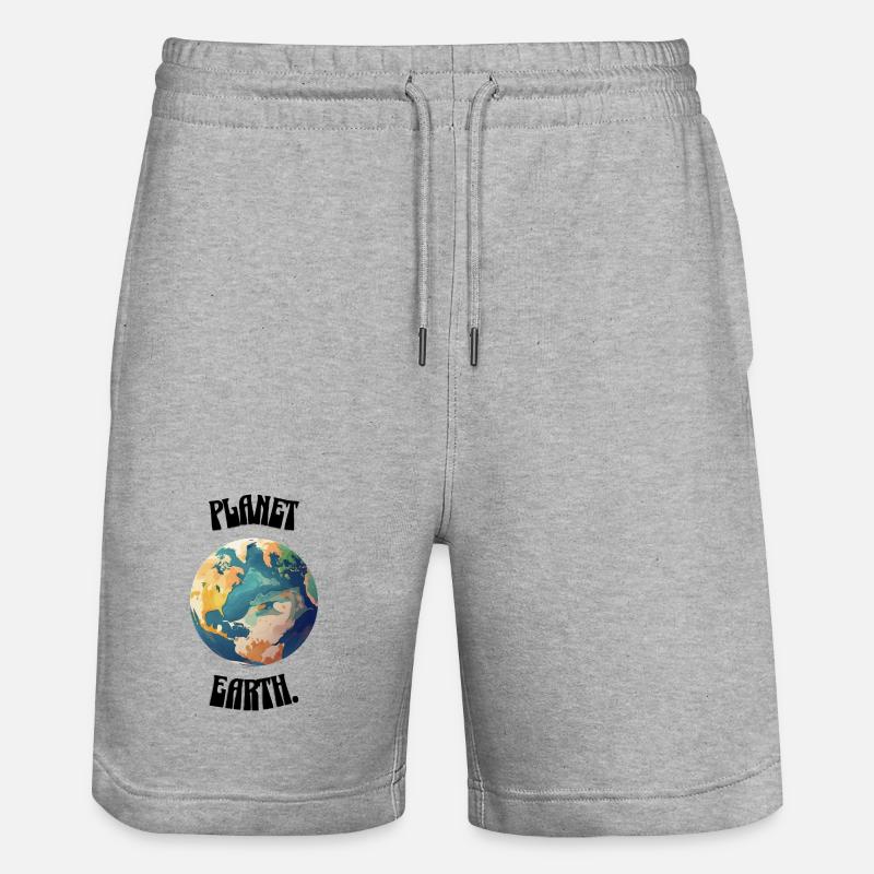 Planète Terre. - Short de jogging bio TRAINER Stanley/Stella unisexe - gris chiné