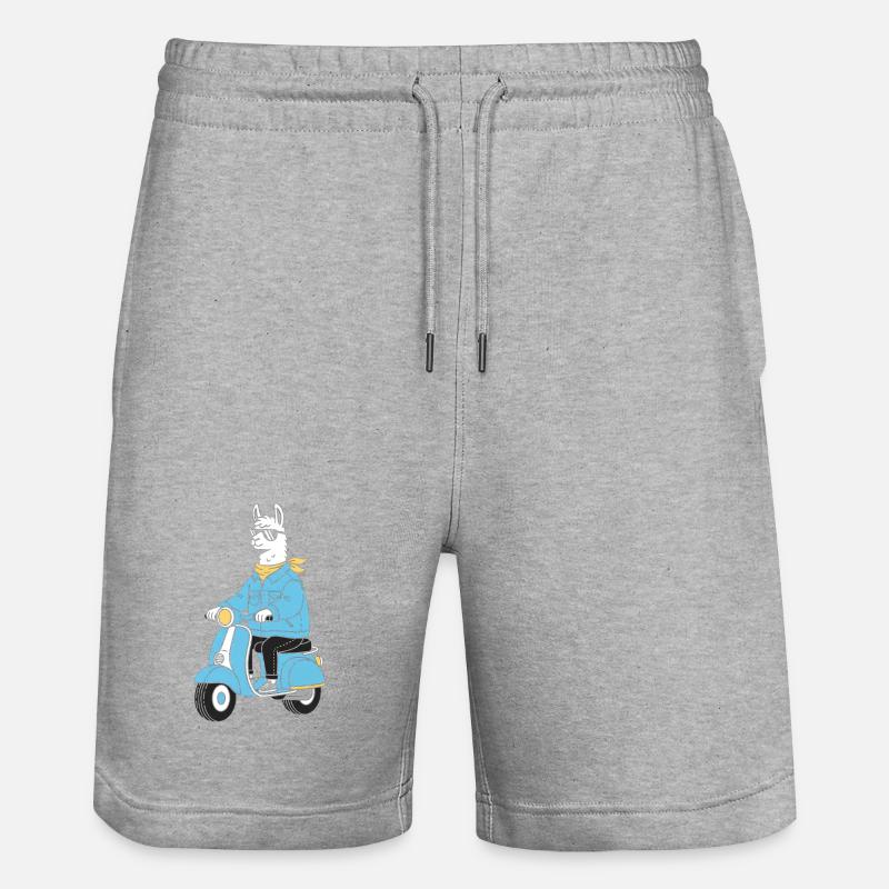 Lama Denim Scooter - Stanley/Stella Unisex Bio Joggingshorts Trainer  - Grau meliert