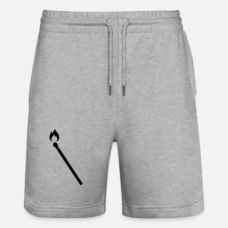 Allumette Brûlante - Short de jogging bio TRAINER Stanley/Stella unisexe - gris chiné