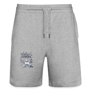 Neugierige Überreste: Wissenschaftliche Kritzeleien - Stanley/Stella Unisex Bio Joggingshorts Trainer  - Grau meliert - Vorne - Nik (191cm) & Marisol (170cm)