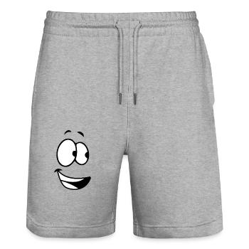 freuen - Stanley/Stella Unisex Bio Joggingshorts Trainer  - Grau meliert - Vorne - Nik (191cm) & Marisol (170cm)