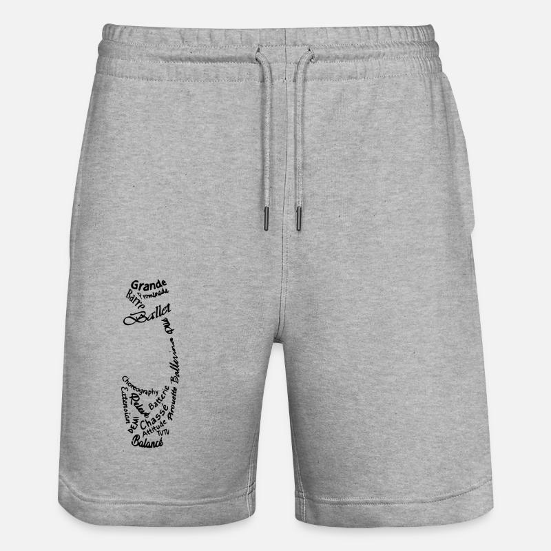 pointe mots - Short de jogging bio TRAINER Stanley/Stella unisexe - gris chiné