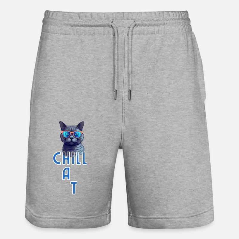 Chat froid - Short de jogging bio TRAINER Stanley/Stella unisexe - gris chiné