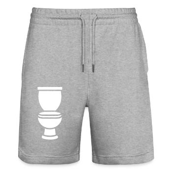 Toilette - Short de jogging bio TRAINER Stanley/Stella unisexe - gris chiné - Devant - Nik (191cm) & Marisol (170cm)