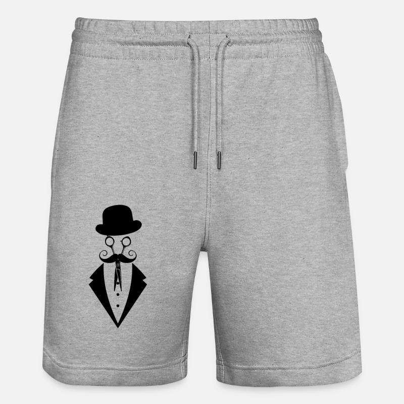 Logo du salon de coiffure - Short de jogging bio TRAINER Stanley/Stella unisexe - gris chiné