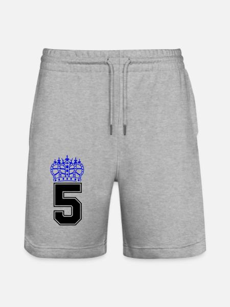 5 krone - Stanley/Stella Unisex Bio Joggingshorts Trainer  - Grau meliert