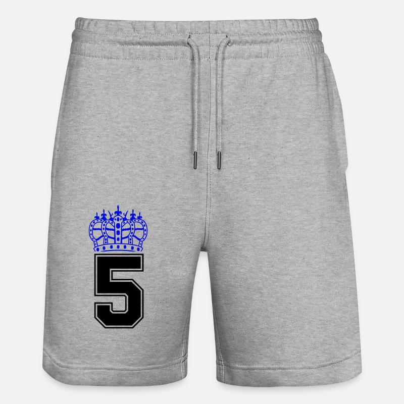 5 krone - Stanley/Stella Unisex Bio Joggingshorts Trainer  - Grau meliert