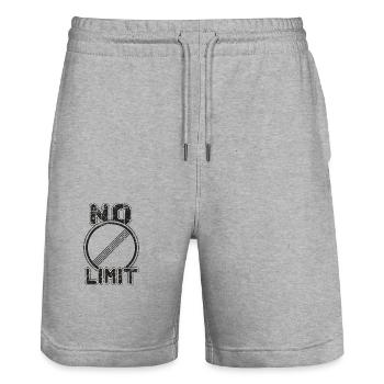 No Limit - Stanley/Stella Unisex Bio Joggingshorts Trainer  - Grau meliert - Vorne - Nik (191cm) & Marisol (170cm)