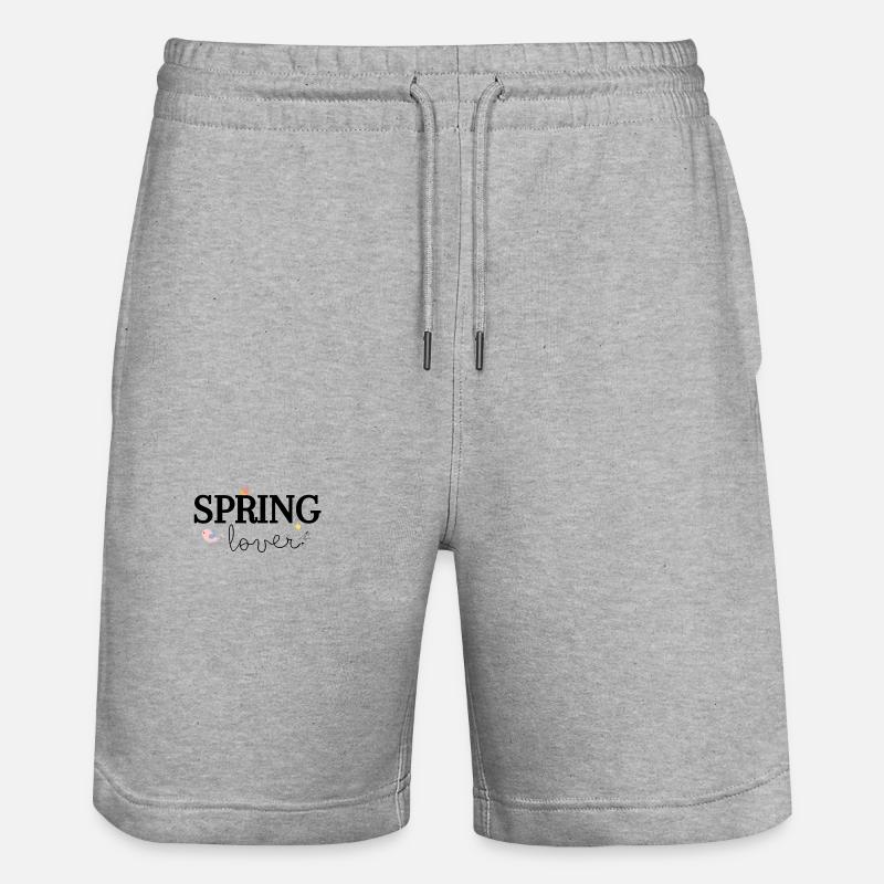 Spring Lover - Stanley/Stella Unisex Bio Joggingshorts Trainer  - Grau meliert