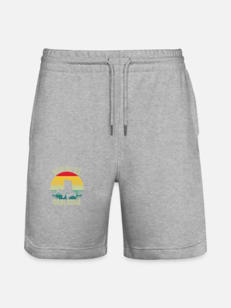 Level 25 freigeschaltet - Stanley/Stella Unisex Bio Joggingshorts Trainer - Grau meliert