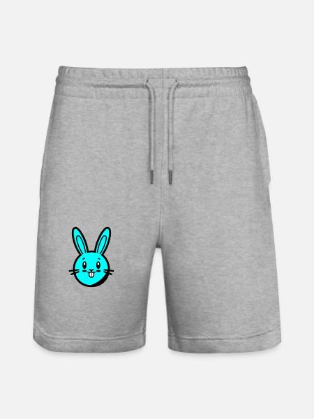 Bunny Easter - Stanley/Stella Trainer Unisex Organic Jogging Shorts - heather grey