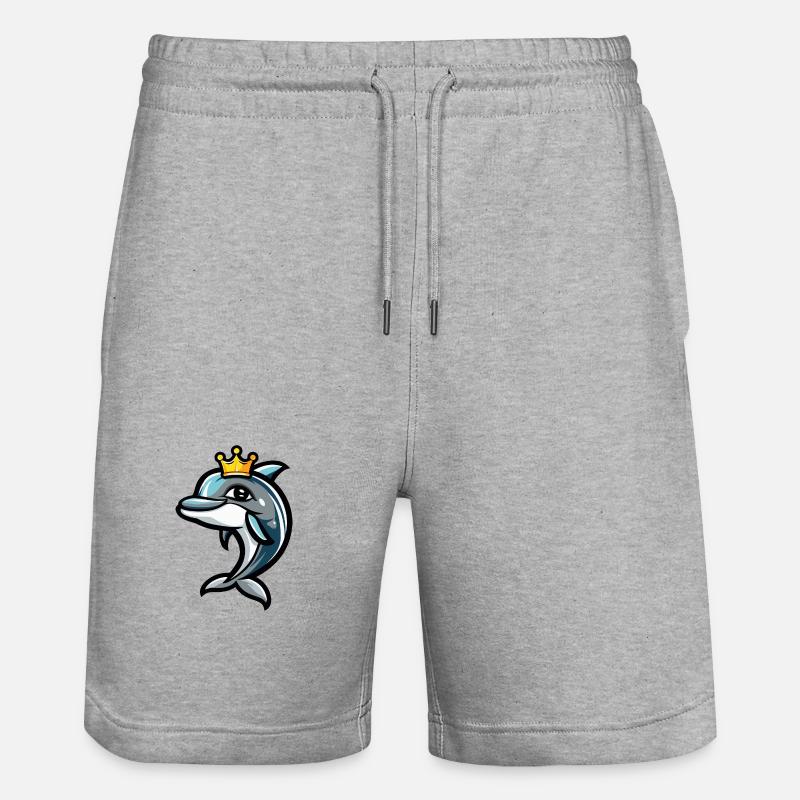 Couronne de BD Dauphin - Short de jogging bio TRAINER Stanley/Stella unisexe - gris chiné