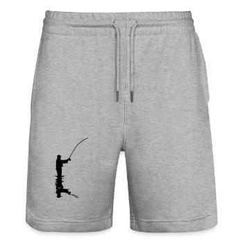 Angler - Stanley/Stella Unisex Bio Joggingshorts Trainer  - Grau meliert - Vorne - Nik (191cm) & Marisol (170cm)