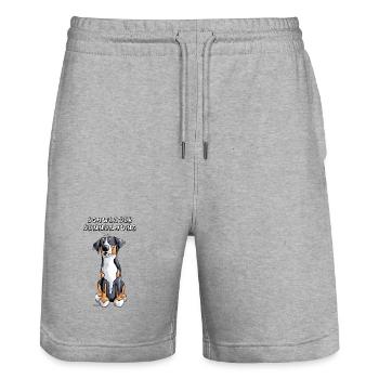 Schweizer Sennenhund - Stanley/Stella Unisex Bio Joggingshorts Trainer  - Grau meliert - Vorne - Nik (191cm) & Marisol (170cm)