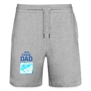 Very cool dad funny saying - Stanley/Stella Trainer Unisex Organic Jogging Shorts - heather grey - Front - Nik (191cm) & Marisol (170cm)