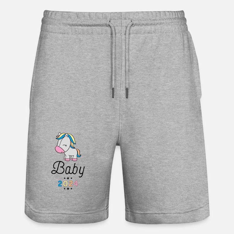 Bébé 2024 - Short de jogging bio TRAINER Stanley/Stella unisexe - gris chiné